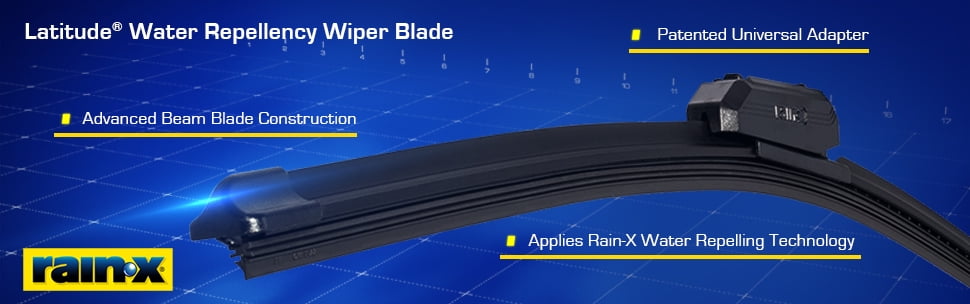 Versatile Rain-X Latitude Water Repellency 16" 2-in-1 Windshield Wiper Blade