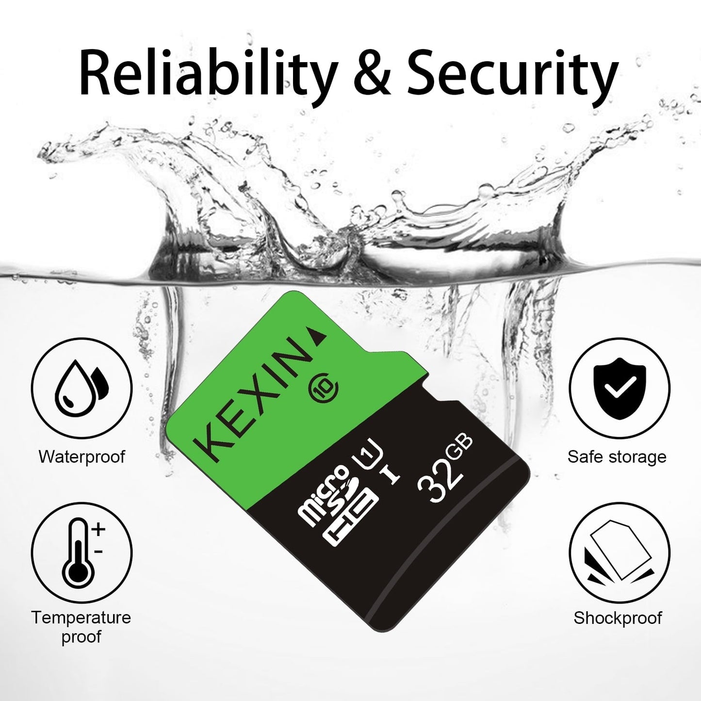 Versatile KEXIN Micro SD Card 32GB Memory Card with Adapter Class 10 UHS-I for Phone / Tablet / Camera / Drone / Dash Cam / Nintendo Switch, 5 Pack