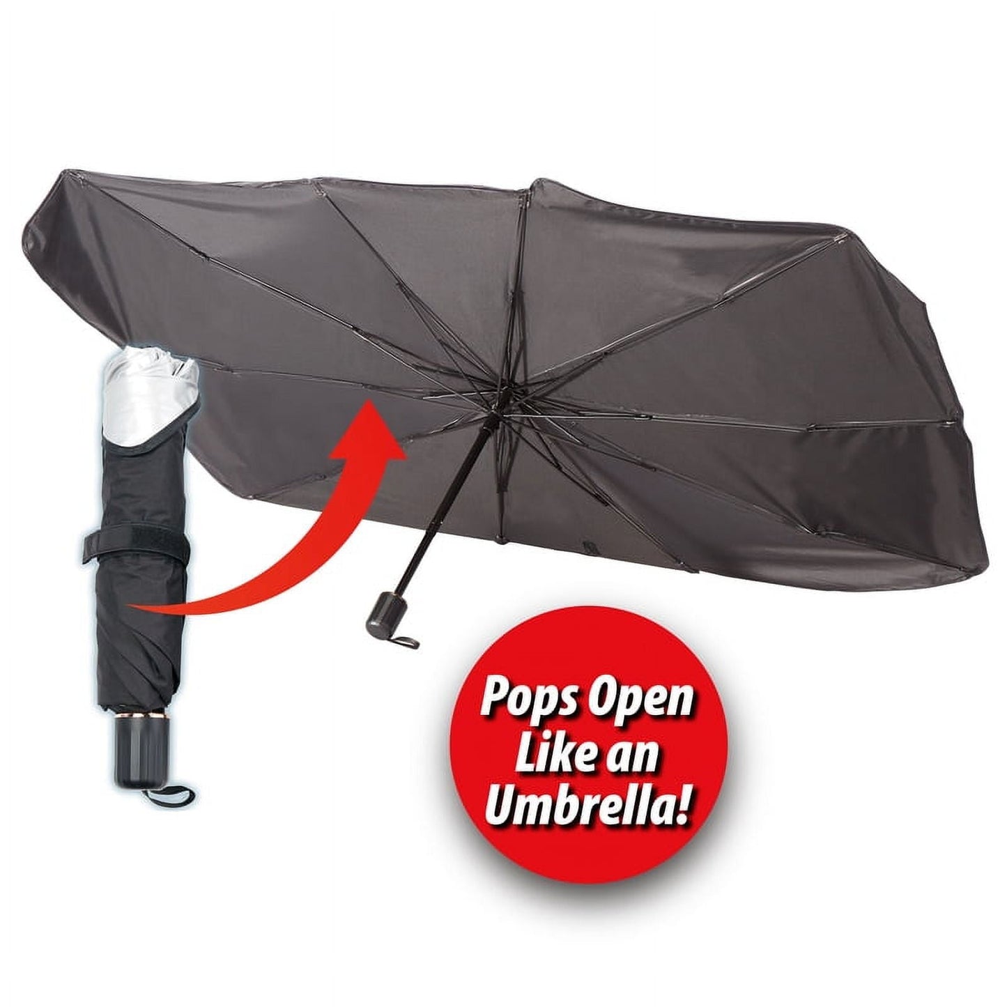 Classic Brella Shield Windshield Sun Shade, Compact Car Shade, Fits Most Vehicles , As Seen on TV