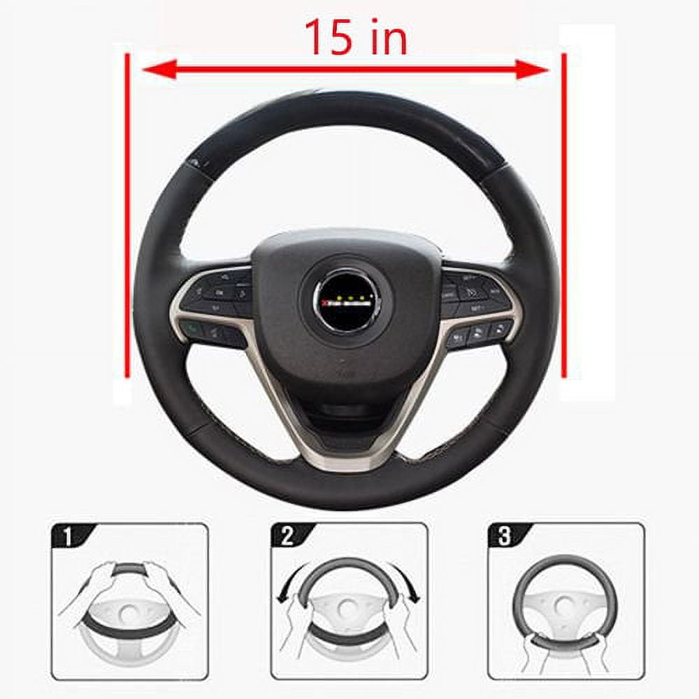 Classic Doingart Universal Steering Wheel Cover - Auto Car Daisy Sunflower Steering Wheel Cover Non-slip and Sweat Absorption Steering Wheel Cover Universal 14.5 to 15.25 inches