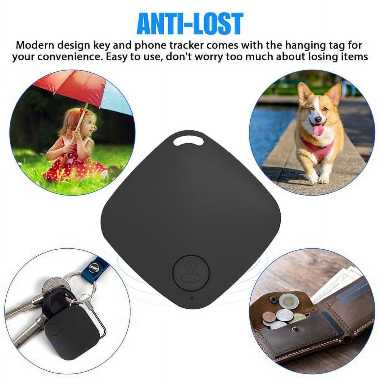 Versatile EIMELI 4Pcs Anti-lost Bluetooth Smart Tracker,Pet Child Wallet Key Mini Locator GPS Finder Alarm,Dog Cat Kids Car Wallet Accessories