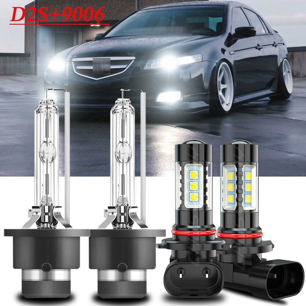 Classic For Acura TL 2004 2005 2006 Front HID Headlight High/Low Beam Fog Light 4ÃBulbs