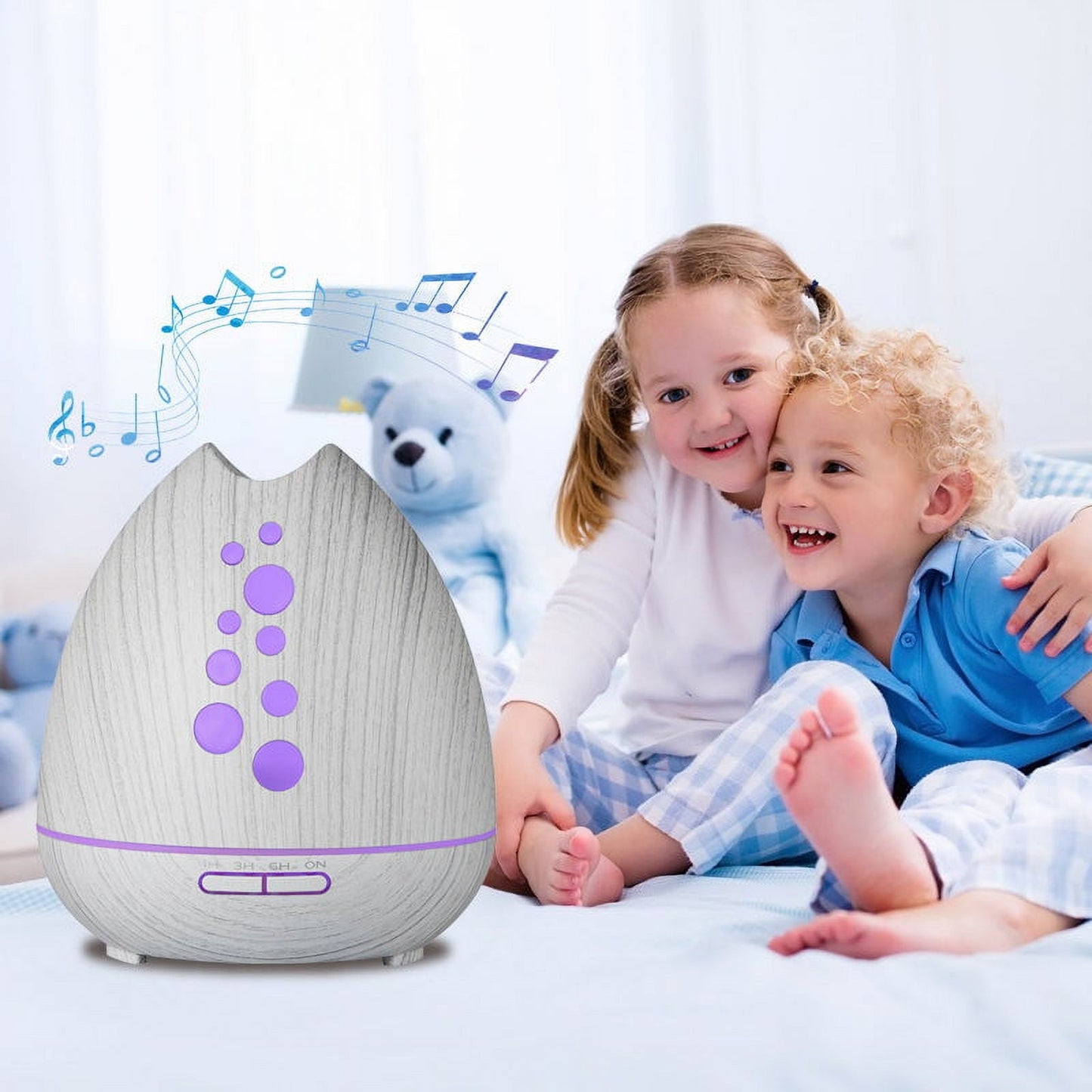 Versatile TGE Unique 400ML Essential Oil Diffuser Humidifier Bluetooth Music Speaker with Remote 7 Color LED Lights Auto Shut-off