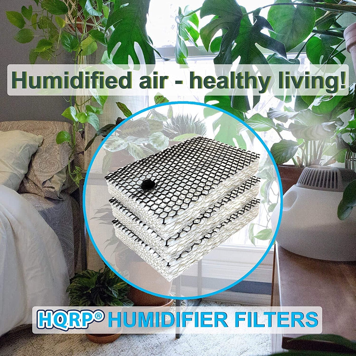 Versatile HQRP 3-Pack Filter for Holmes Humidifier HM729, HM729G, HM4600, HM4600HD, HM630