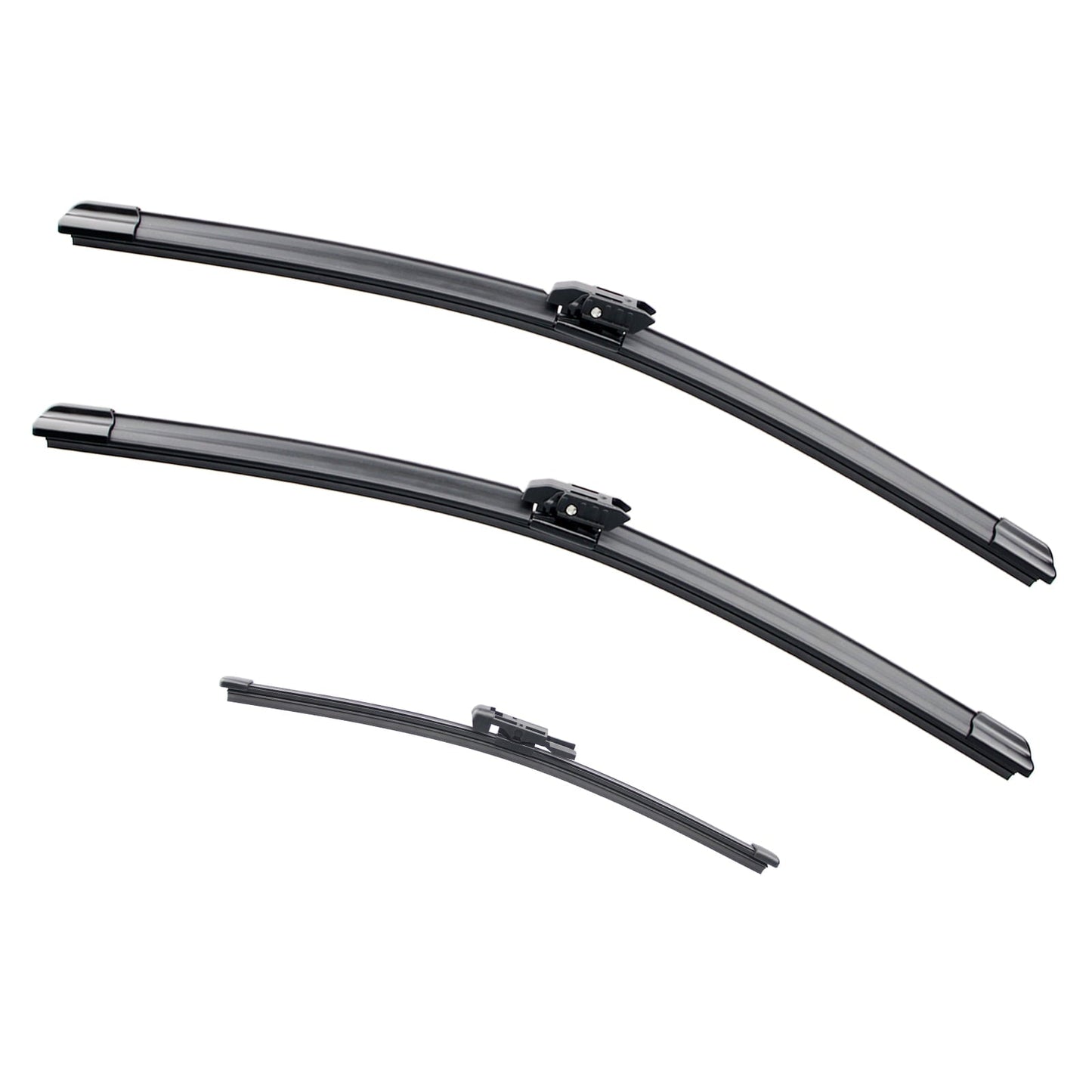 Classic 3 Wipers Factory 24"+19"+12" for Mercedes-Benz GLA250 2016-2021 GLA45 AMG 2016-2021 Original Equipment Replacement Front with Rear Windshield Wiper Blades Set (Pack of 3)