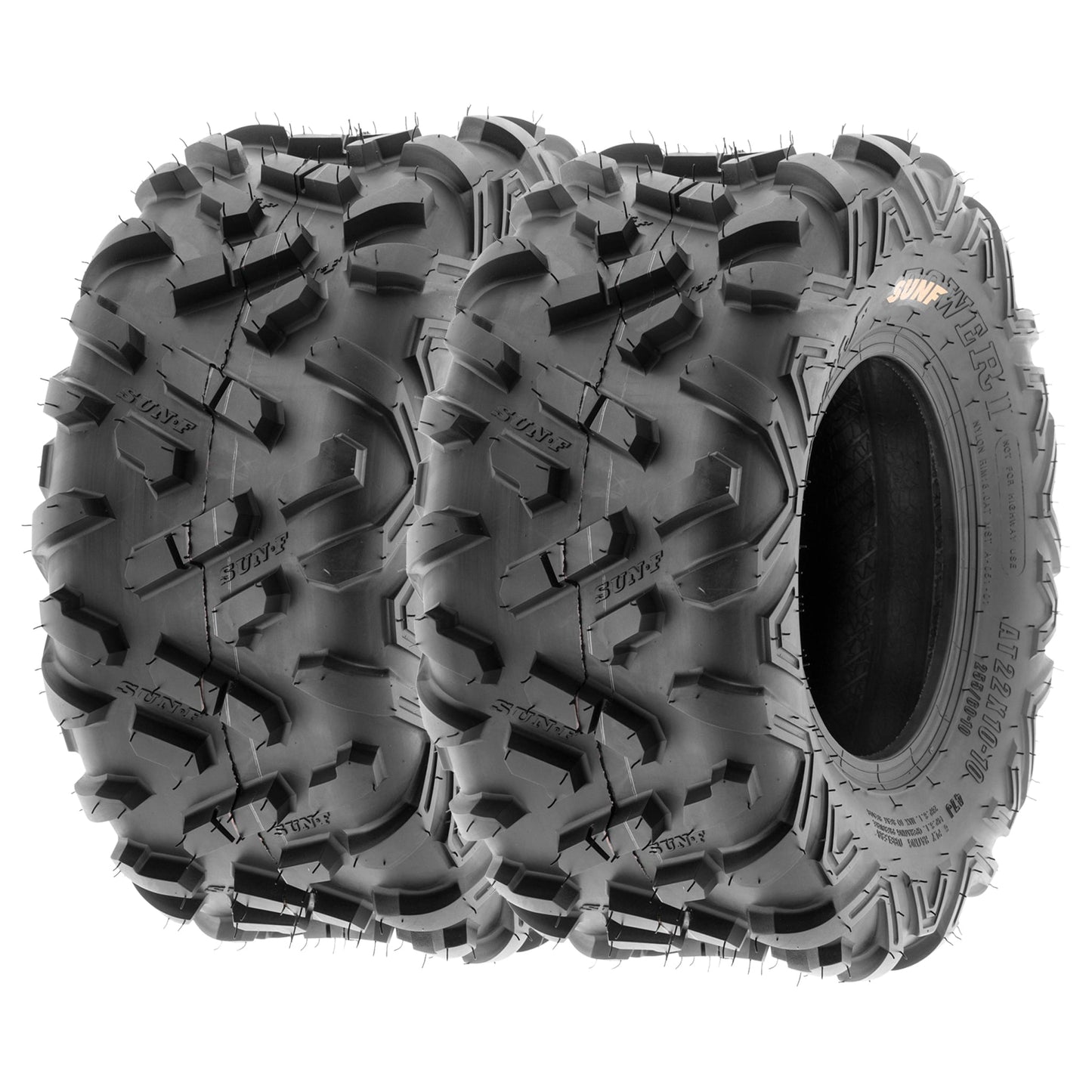 Classic SunF All Terrain ATV UTV Tires 22x7-10 & 20x10-9 6 PR A051 (Complete Full Set of 4)