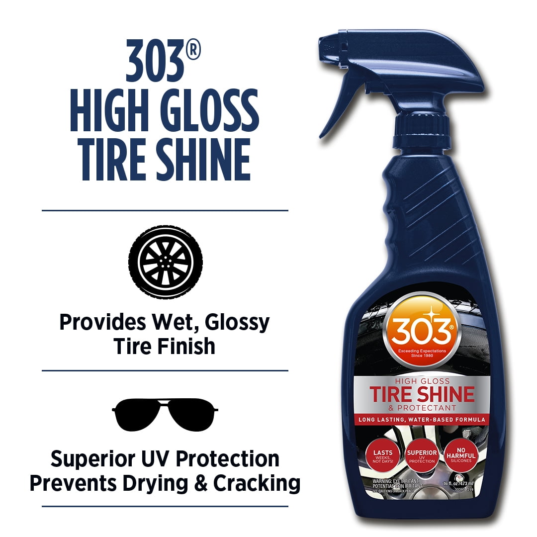 Classic 303 High Gloss Tire Shine And Protectant - Long Lasting, Water Based Formula - Lasts For Weeks - No Harmful Silicones - Lasts Weeks Not Days, 16 fl. oz. (30395CSR) Packaging May Vary