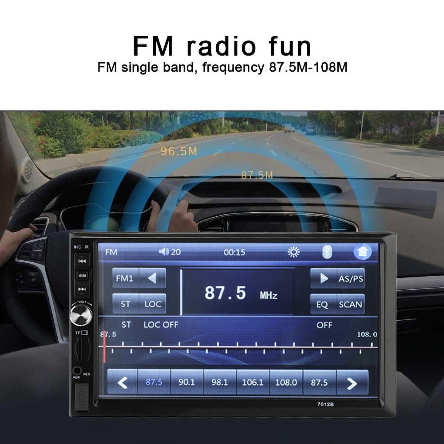 Versatile Polarlander Car Stereo Car Audio Double Din 7-inch HD Touch Screen Car radio Player with Multimedia SD USB FM AUX MP5/4/3 mirror link function Bluetooth with 4LED backup camera