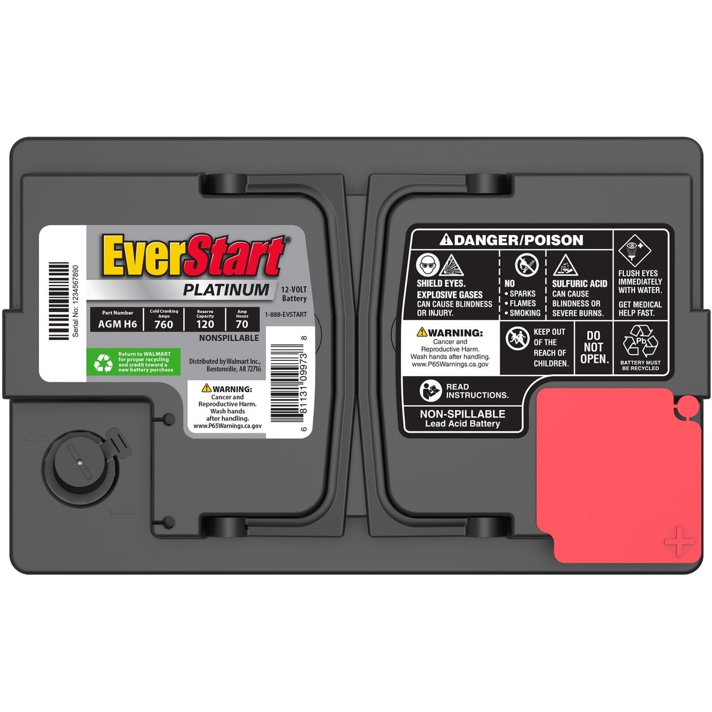 Classic EverStart Platinum BOXED AGM Automotive Battery, Group Size H6 12 Volt, 760 CCA