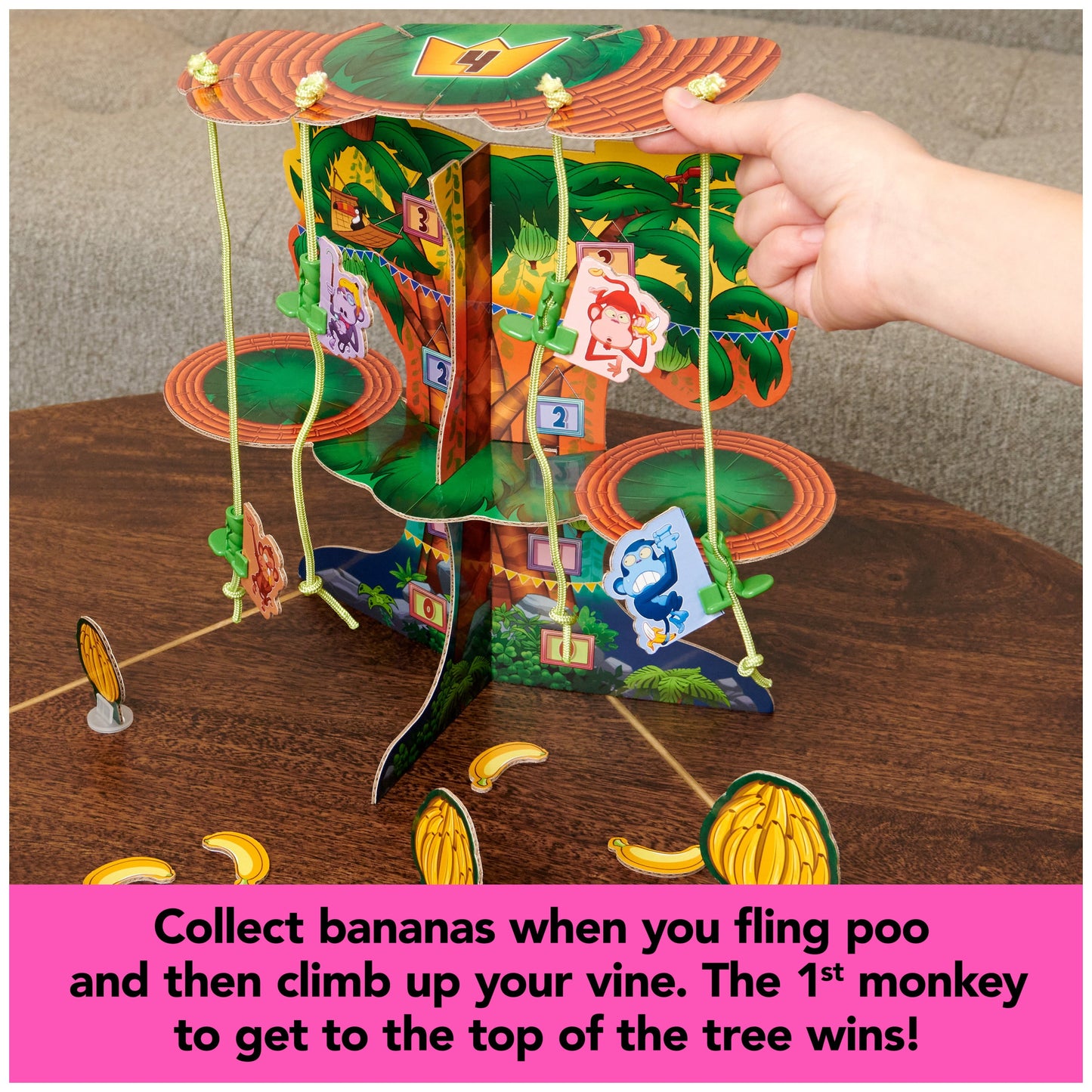 Versatile Monkey See Monkey Poo Game with Banana-Scented Fake Poop for Kids 4+