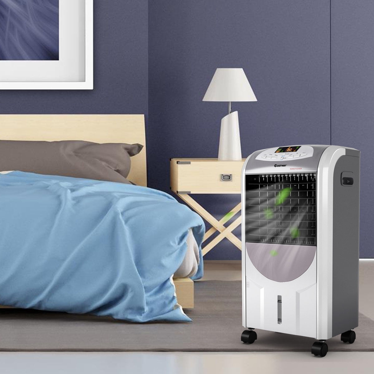 Versatile Costway Portable Air Cooler Fan & Heater Humidifier with Washable Filter Remote Control