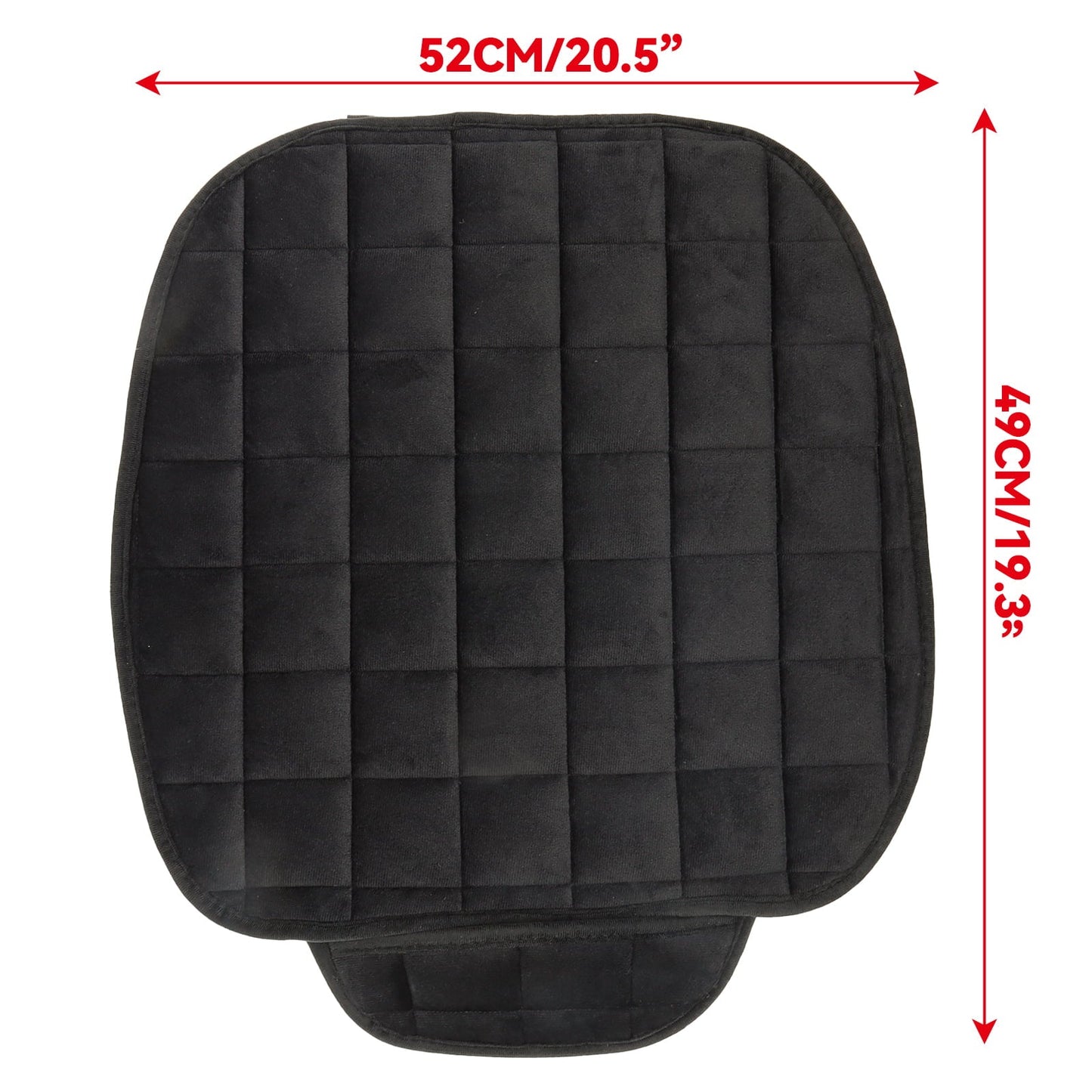 Versatile XUKEY 2pcs Universal Front Car Seat Cushion Cover Pad Chair Breathable Protector Soft Black