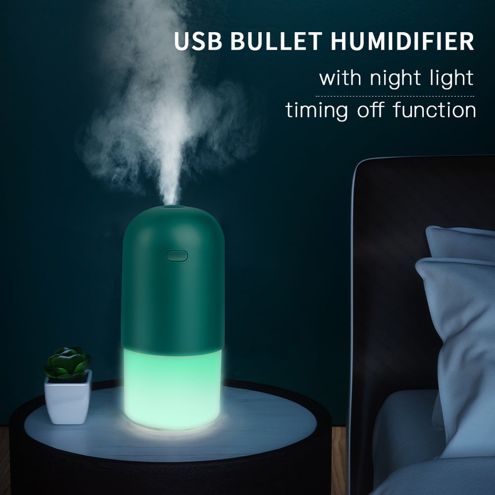 Classic RUXAN Portable Humidifier with USB Chargingï¼400ml Water Tank with Long Working Hours,Ultra Quiet 3-Spray Modes Cool Mist Humidifier Suitable for Office and Home