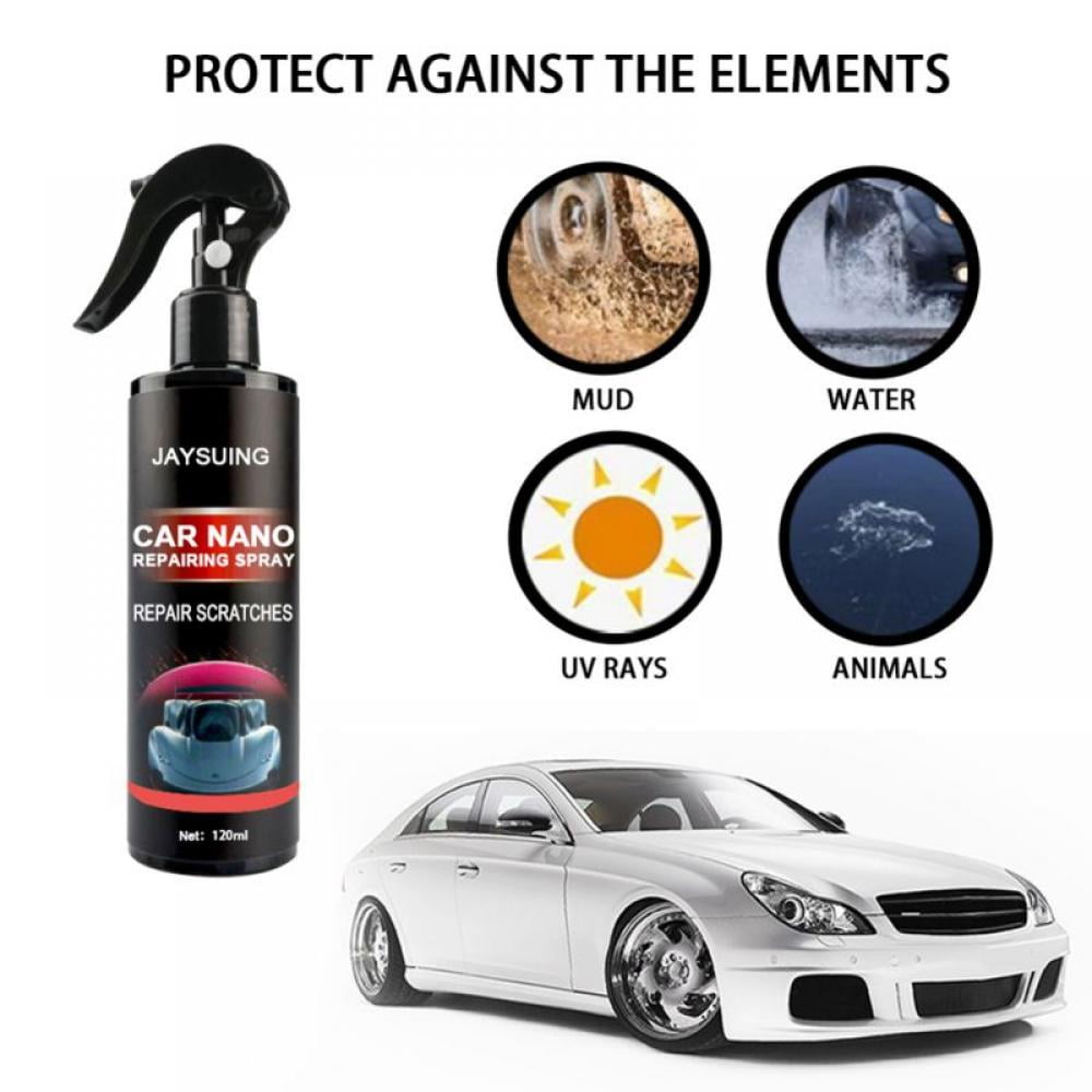 Versatile Car Scratch Repair Nano Spray,Waterless Car Wash & Wax - 3 in 1 Ceramic Coating Car Wax Polish Spray - Hydrophobic Top Coat - Polish & Polymer Paint Sealant Protection