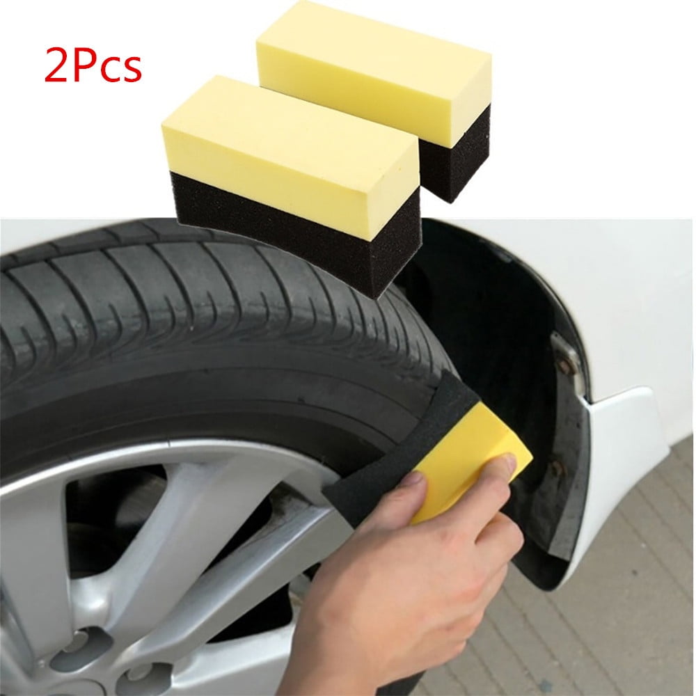 Versatile Brush Special Hub Auto Applicator for Tire Wheels Sponge 2Pcs Tools Cleaning Car tools