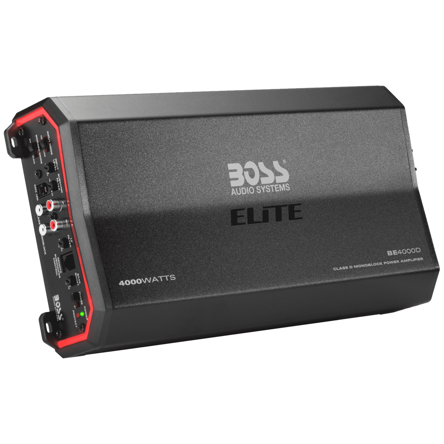 Classic BOSS Audio Systems BE4000D Elite Series Car Audio Amplifier - 4000 High Output, Class D, Monoblock, 1/8 Ohm, High/Low Level Inputs, Low Pass Crossover, Hook Up To Stereo and Subwoofer