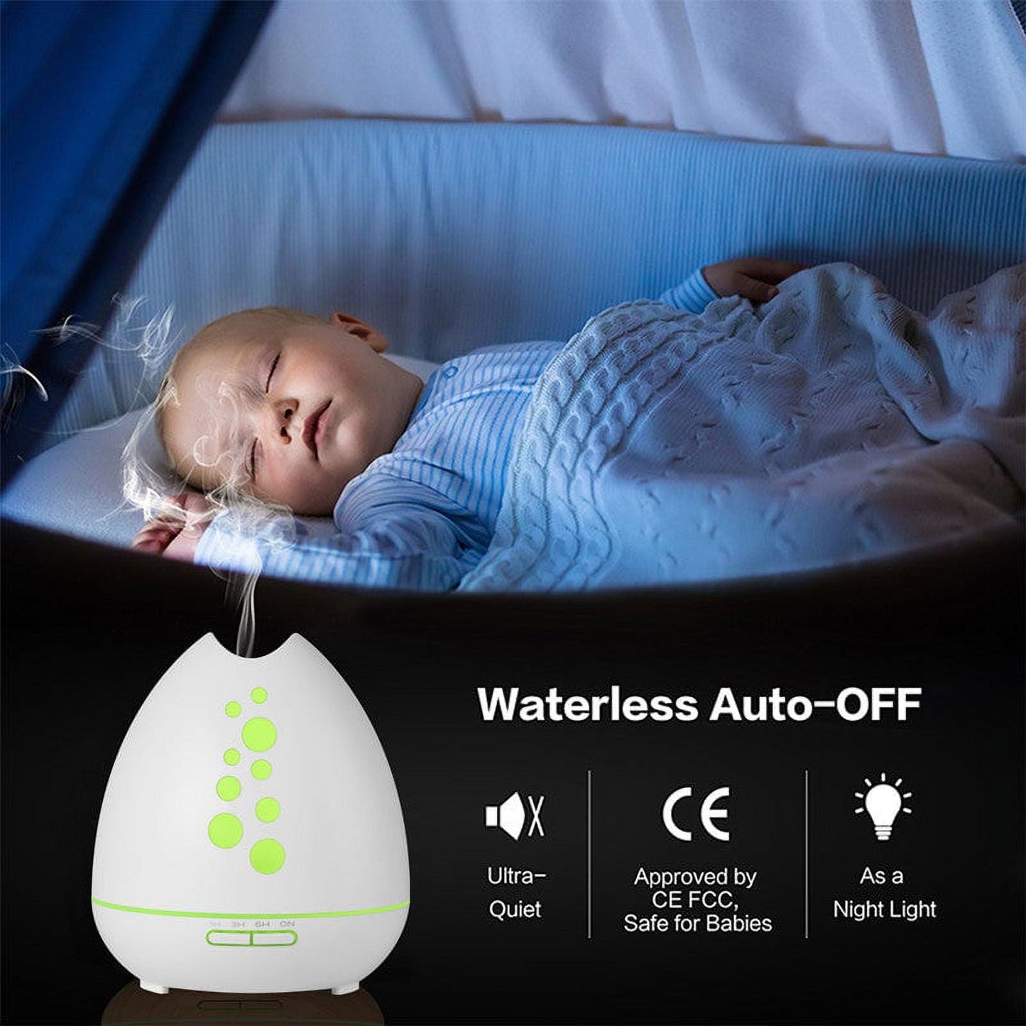 Versatile TGE Unique 400ML Essential Oil Diffuser Humidifier Bluetooth Music Speaker with Remote 7 Color LED Lights Auto Shut-off