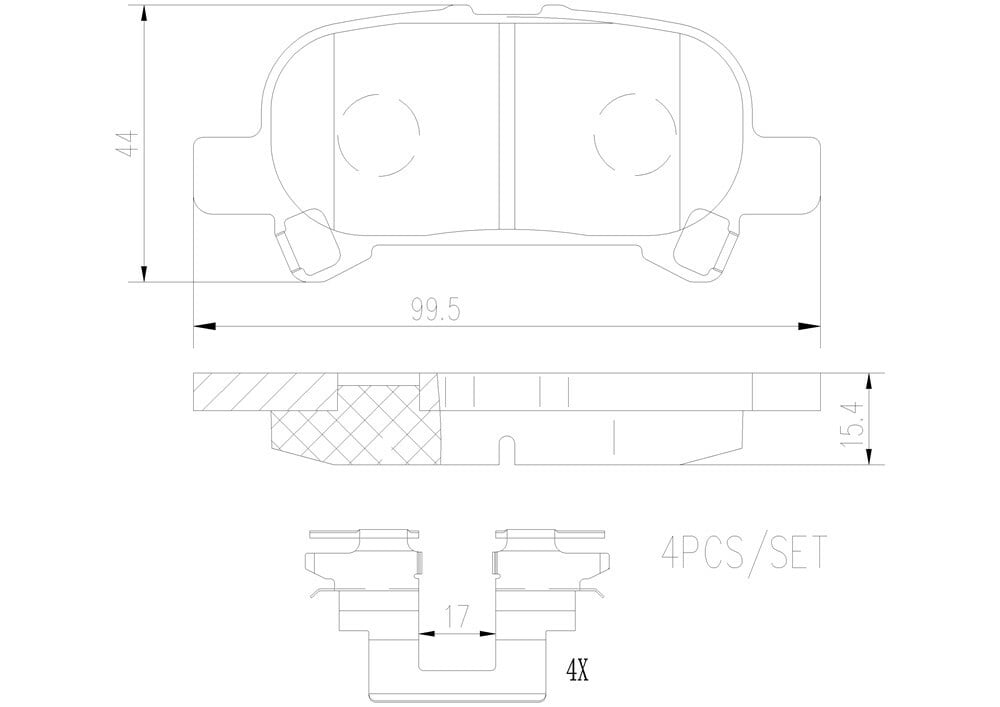 Versatile Brembo P83110N NAO BRAKE PADS Fits select: 2002-2003,2005 TOYOTA CAMRY LE/XLE/SE