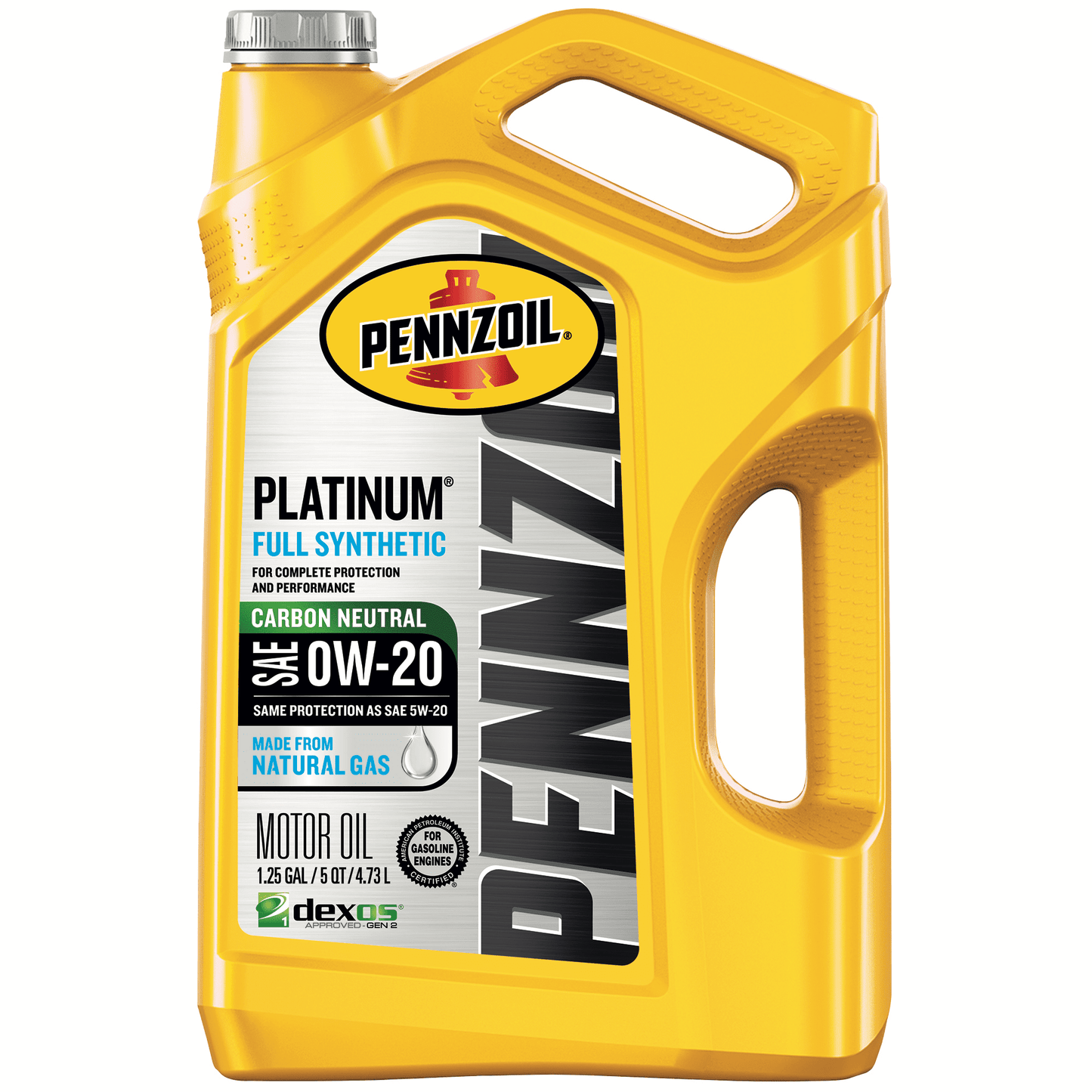 Versatile Pennzoil Platinum Full Synthetic 0W-20 Motor Oil, 5-Quart