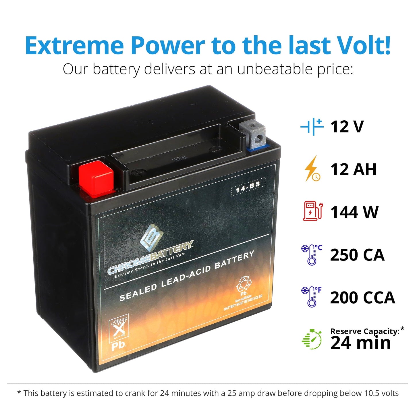 Versatile Ytx14-Bs High Performance - Maintenance Free - Sealed Agm Motorcycle Battery