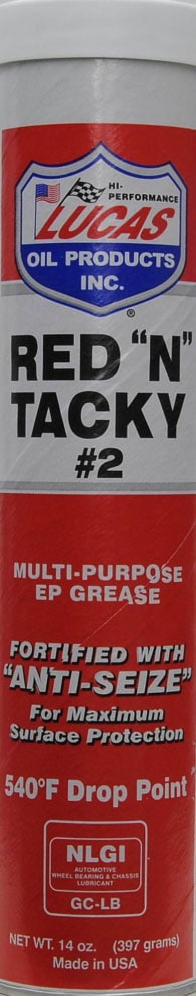 Classic Lucas Oil 10005 Red 'N' Tacky Grease - 14 oz.