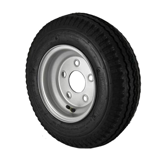 Classic 4.80X8 Loadstar Trailer Tire LRC on 5 Bolt Silver Wheel