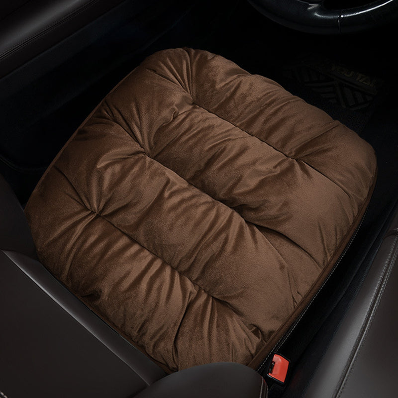 Classic New Warm Cotton Flocking Car Seat Cushion Thickened Plush Free Bundle Single Piece Car Cushion Rear Row Seat Cushion