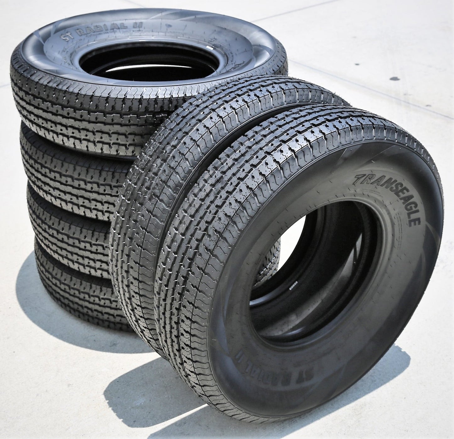 Versatile Set of 4 (FOUR) Transeagle ST Radial II Steel Belted ST 235/80R16 Load E (10 Ply) Trailer Tires