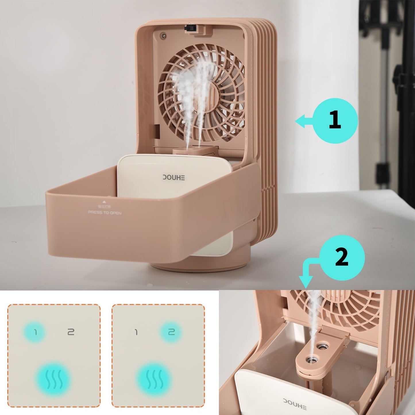 Versatile Zeceouar Clearance Items for Home Portable Conditioner Fan Rechargeable Evaporative With 3 Speeds 7 Colors