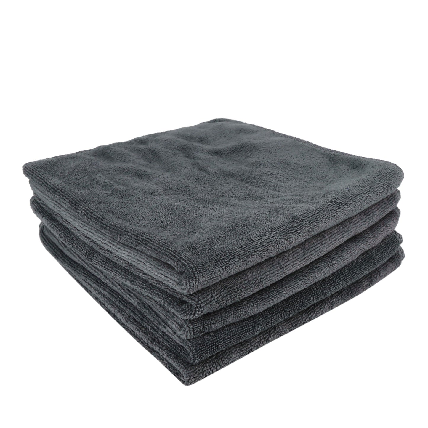 Classic 5pcs Gray 300gsm Microfiber Cleaning Cloth Absorbent Car Washing Drying Towel 40 x 40cm