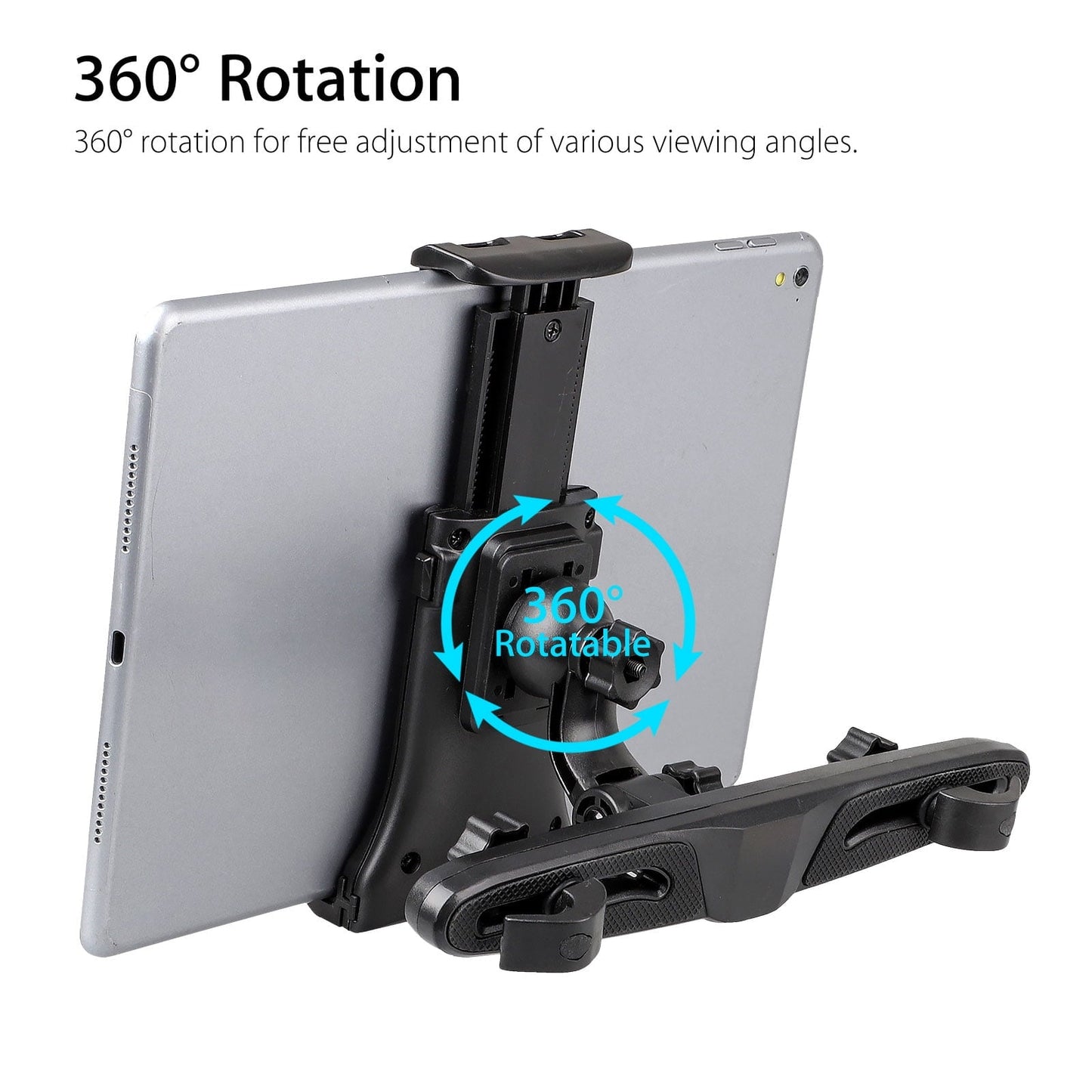 Versatile Car Headrest Tablet Holder, EEEkit Universal Adjustable Car Seat Headrest Tablet Mount Holder Fit for Apple iPad Air Mini, Samsung Galaxy Tab, Kindle Fire, Nintendo Switch, and 4.0"-12.5" Tablet