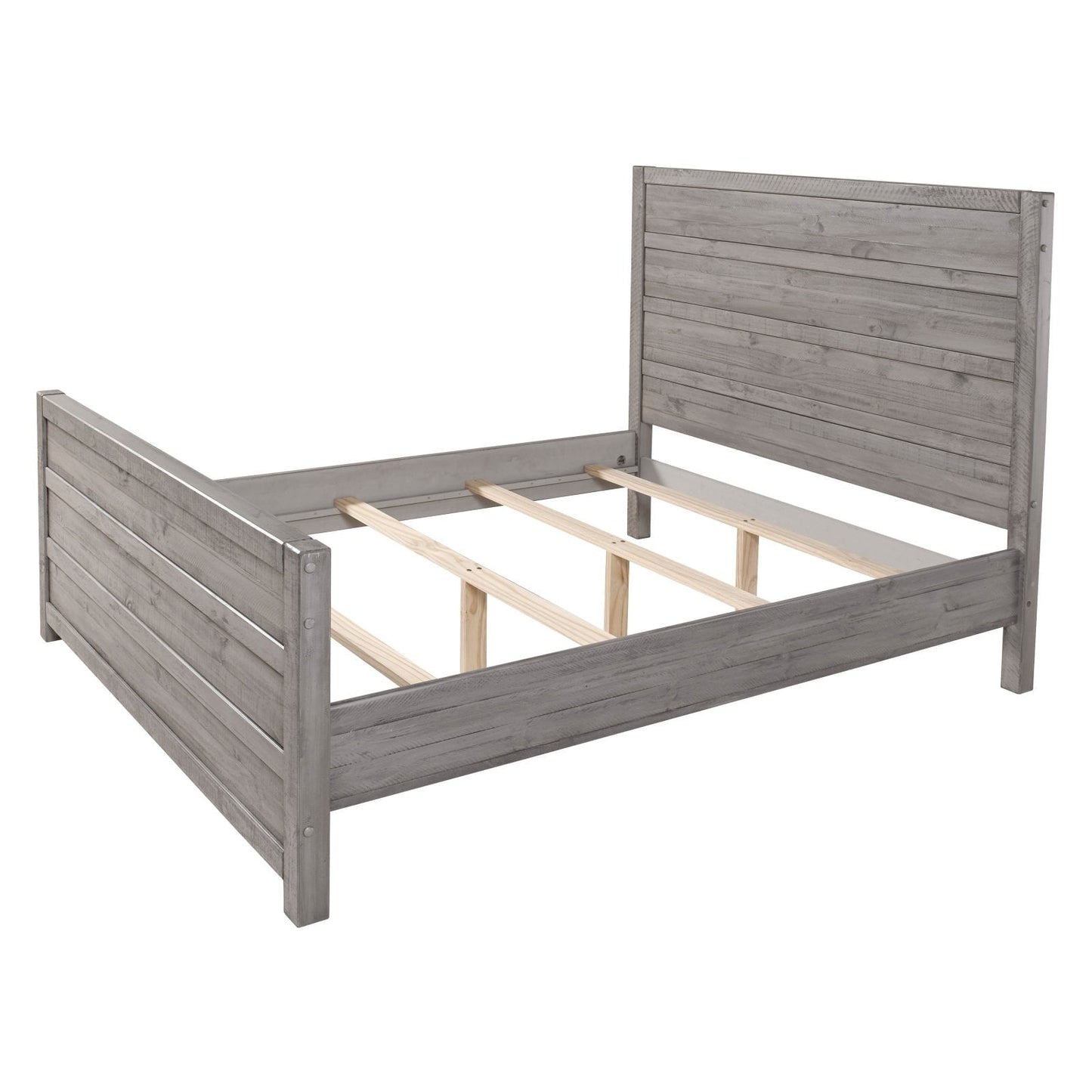 Versatile Carmel Bed - King Size - Antique Walnut Finish