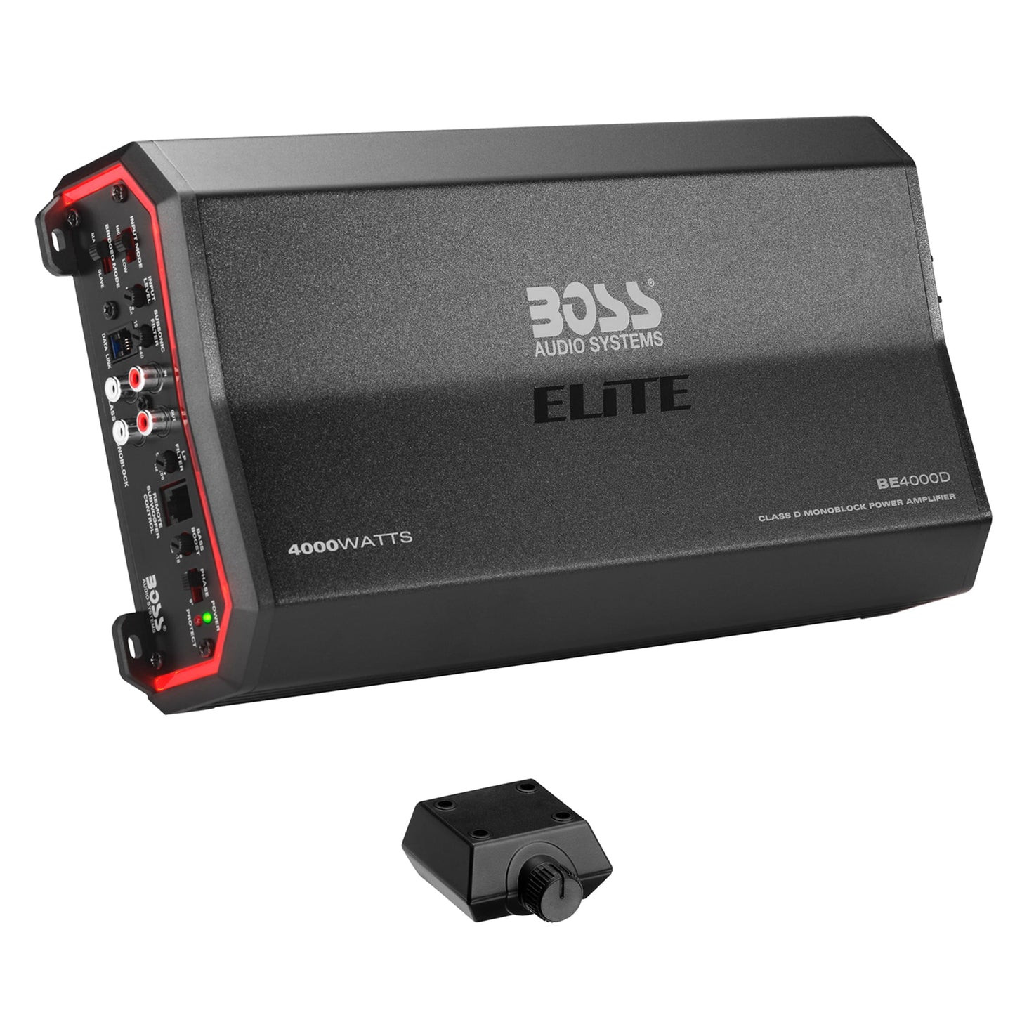 Classic BOSS Audio Systems BE4000D Elite Series Car Audio Amplifier - 4000 High Output, Class D, Monoblock, 1/8 Ohm, High/Low Level Inputs, Low Pass Crossover, Hook Up To Stereo and Subwoofer