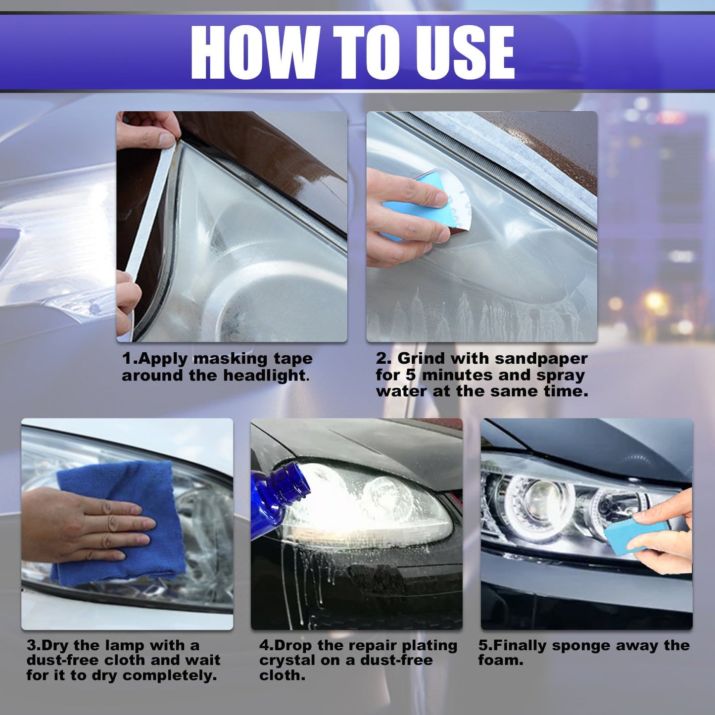 Classic Quick Headlight Clear Coat, Cleans and Prevents Lens Yellowing