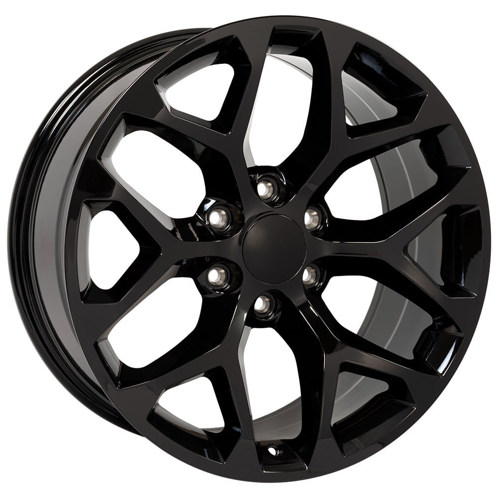 Classic 20" Replica Wheel CV98B Snowflake Fits Chevy Silverado Tahoe Rim 20x9 Black Wheel