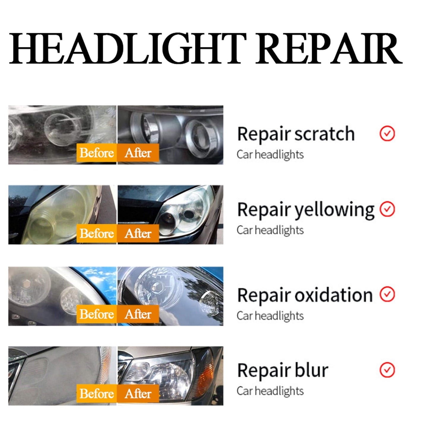 Versatile Vntub Clearance Headlight Renewals Polish Car Repair Kit Headlight Repair Liquid Cleaning 20ML