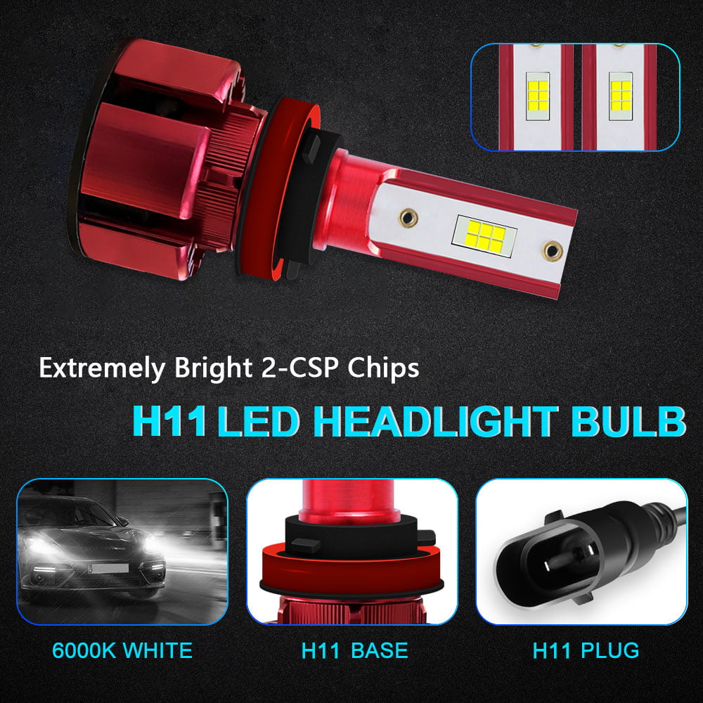 Versatile For 2007-2013 2014 2015 Chevy Silverado 1500 2500 LED Headlight Bulbs High and Low Beam Fog Light, Combo 9005 HB3 H11 H9 5202 2504 LED Bulbs Kit, Pack of 6â¦