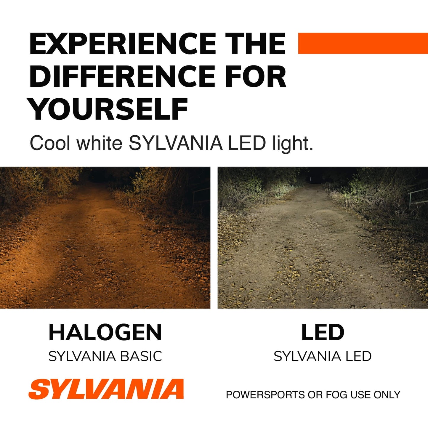 Versatile Sylvania 9005 LED Fog Light and Powersport Bulb, Pack of 2