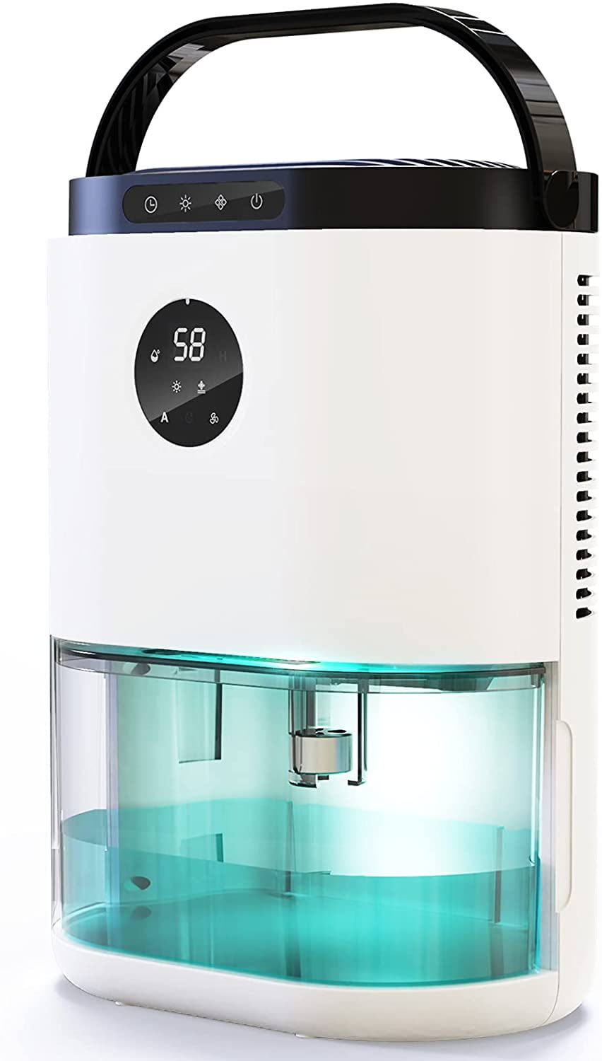 Classic KLOUDIC 78oz 2300ml Dehumidifier for Home 4500 Cubic Feet 480 Sq ft Portable Ultra Quiet Dehumidifiers