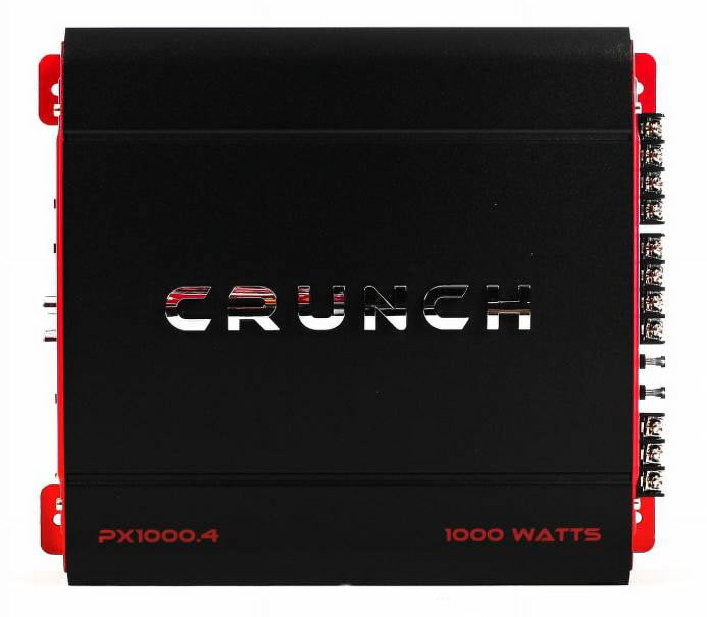 Classic Crunch PX-1000 Car Stereo Amp w/ 4 3-Way Speakers and Soundstorm Wiring Kit