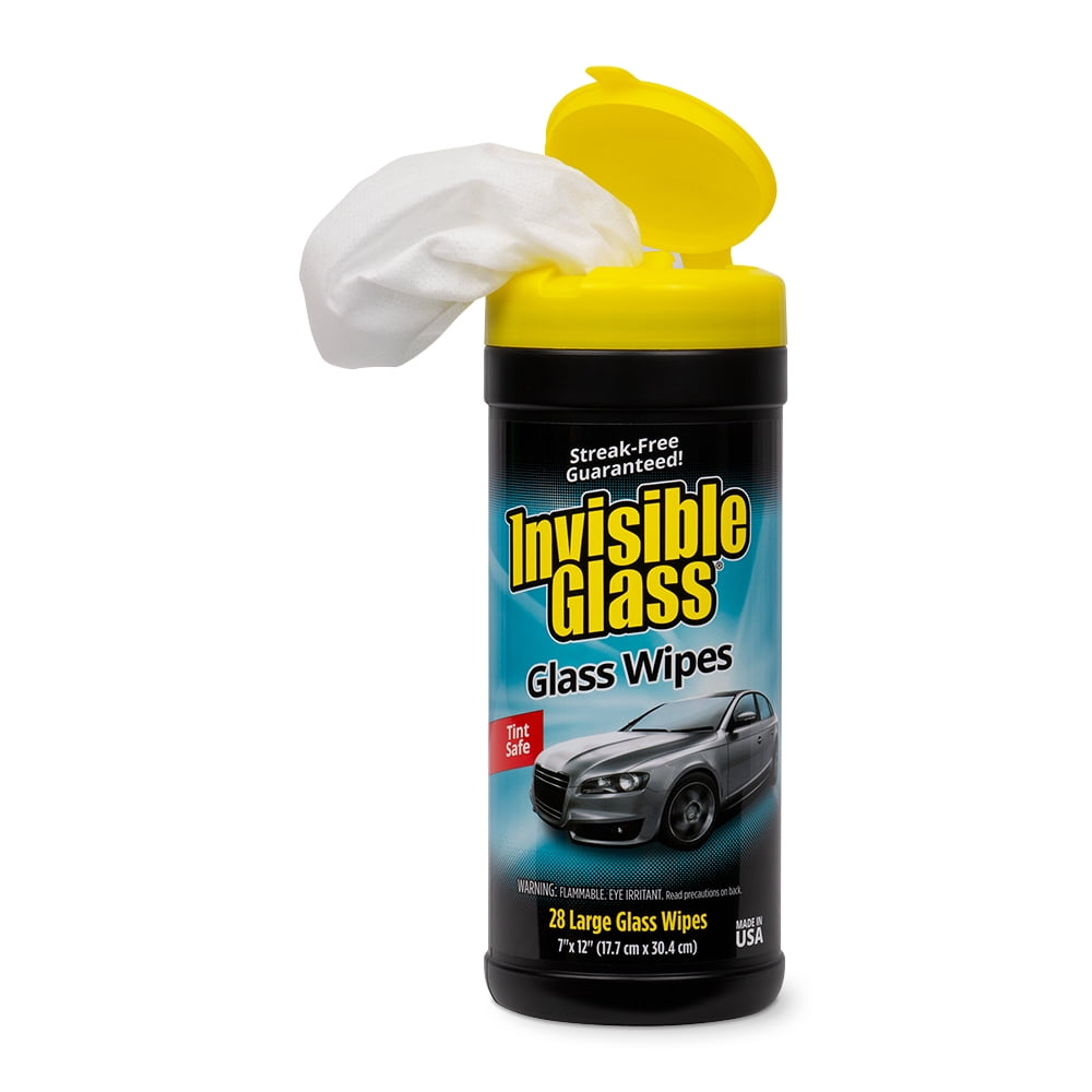 Classic Invisible Glass Premium Glass Cleaning Wipes, 28 Count