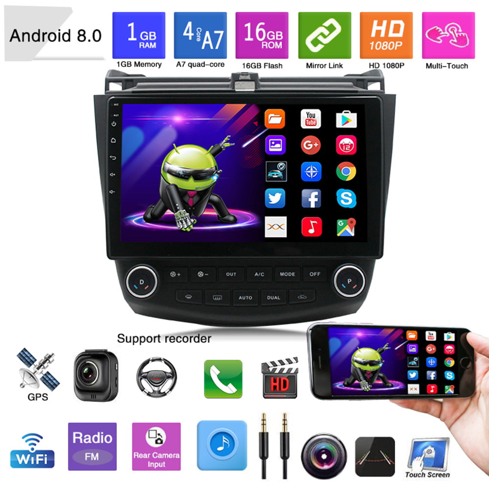 Versatile Jahy2Tech For Honda Accord 2003-2007 10.1" Android 9.1 Stereo Car Radio GPS MP5 Player USA