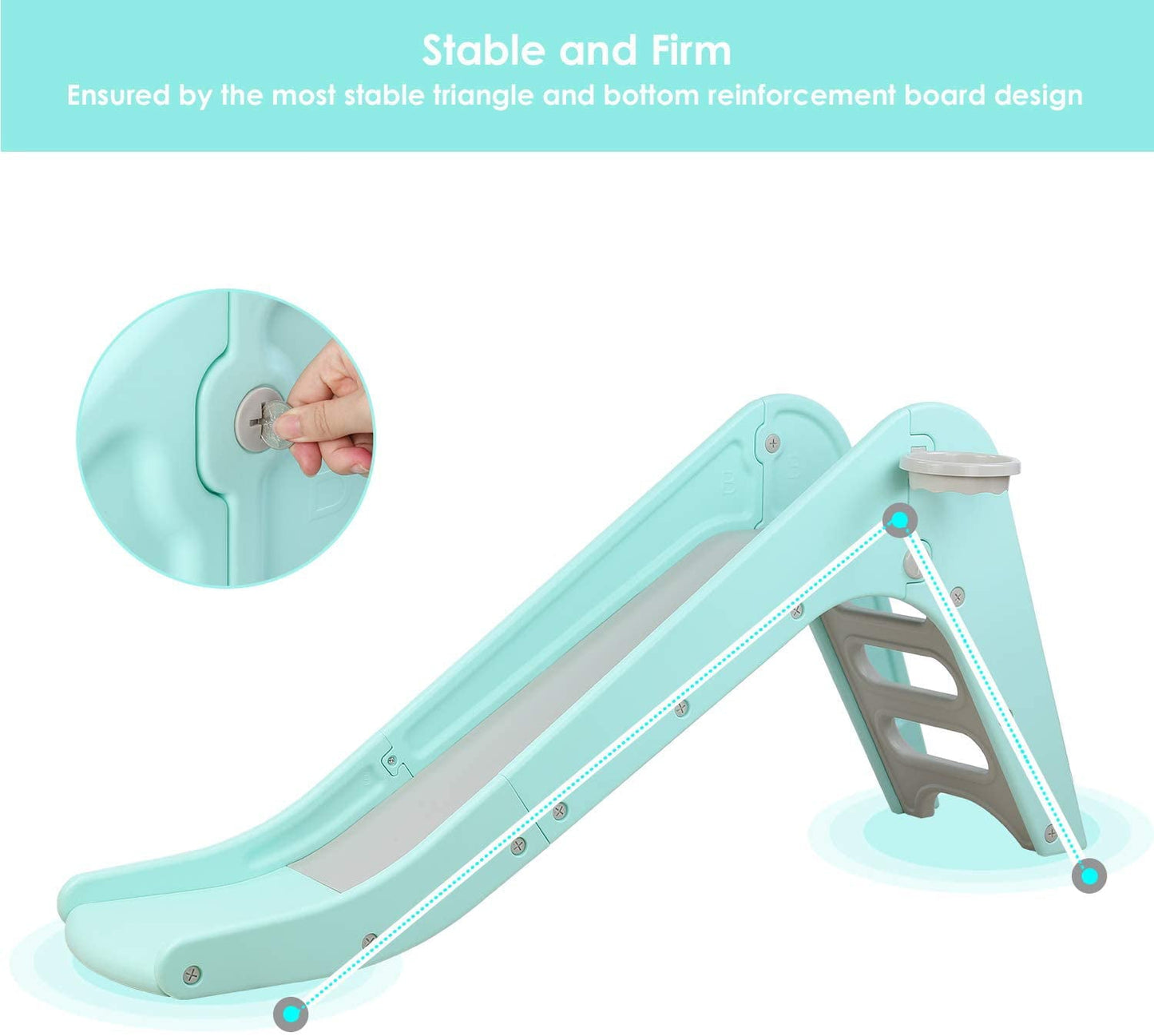 Versatile streakboard Toddler Slide Play Climber Sturdy Slide Toy for Kids 1-6 Years Outdoor Indoor Playground