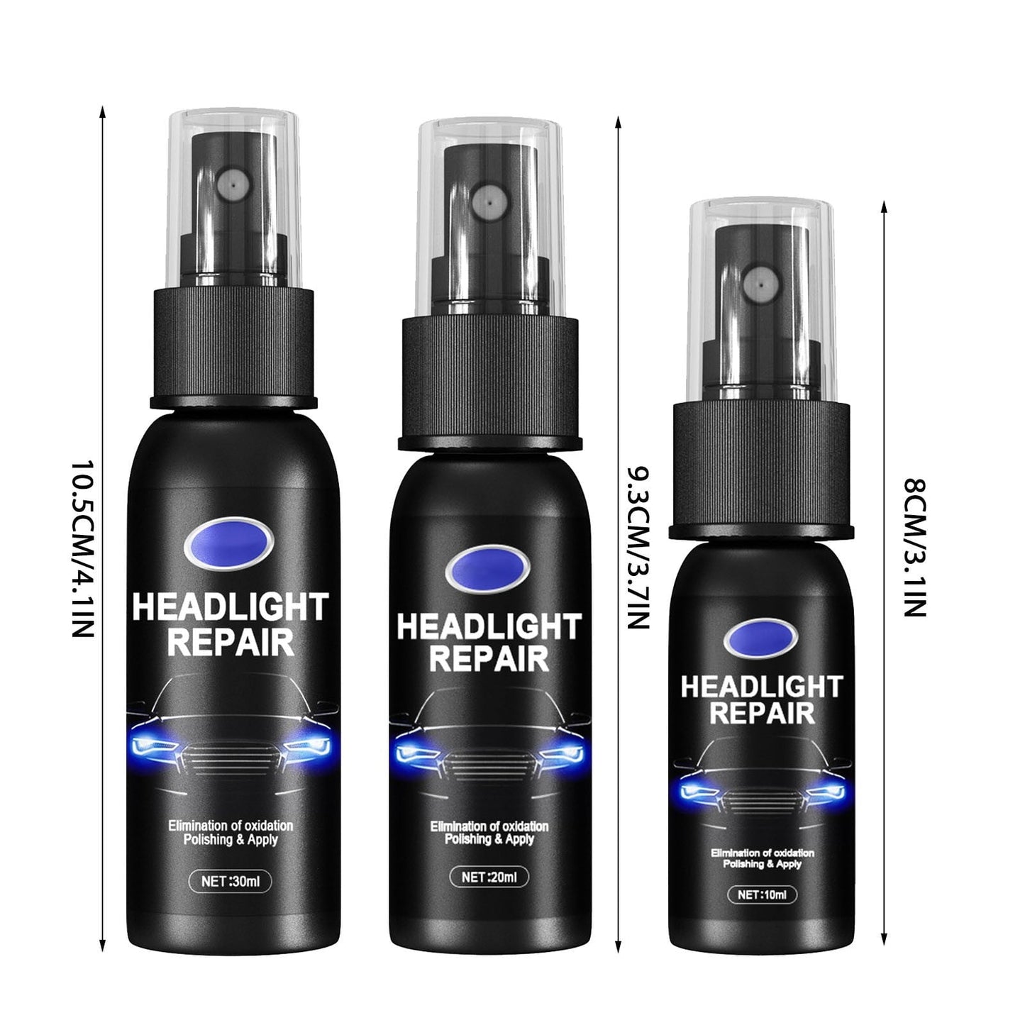 Versatile CLZOUD Car Care Repair 1 Bottle of Headlight Spray Car Headlight Scratch Agent Polishing Lampshade Headlight Kit Liquid Polish Renewals 30ml