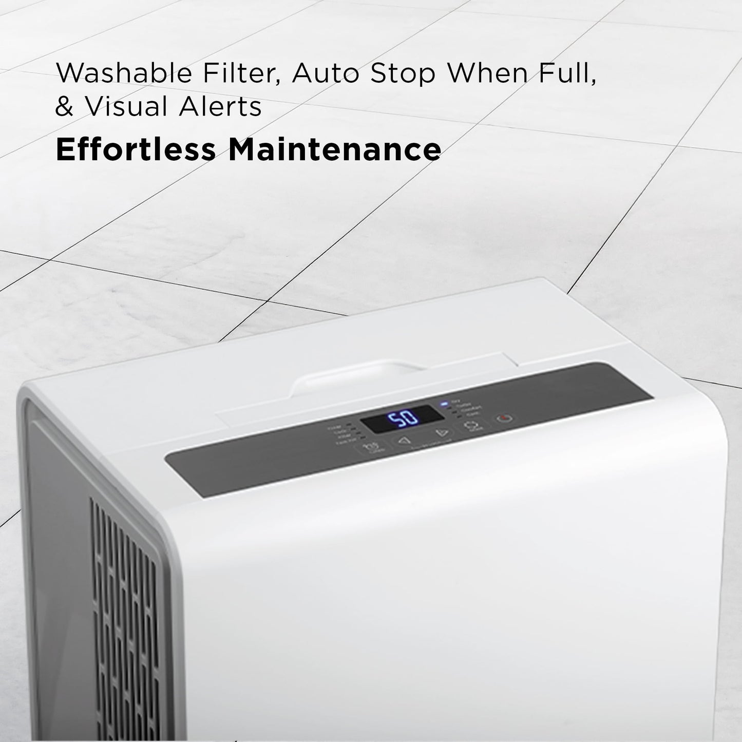 Versatile TCL 25 Pint Smart Dehumidifier, White, W25D92