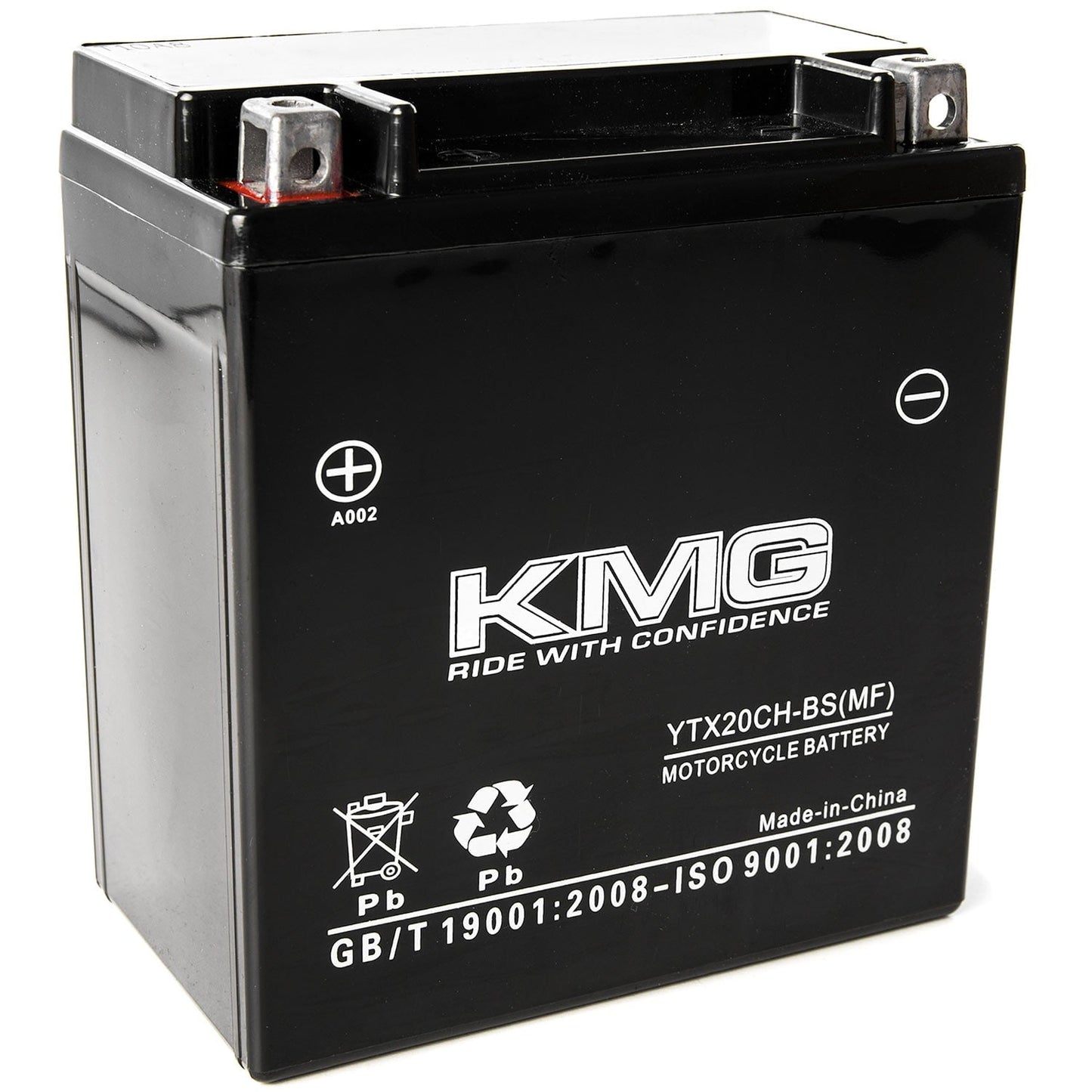 Versatile KMG YTX20CH-BS Sealed Maintenance Free 12V 18AH Battery High Performance SMF OEM Replacement Powersport Motorcycle ATV Scooter Snowmobile Watercraft