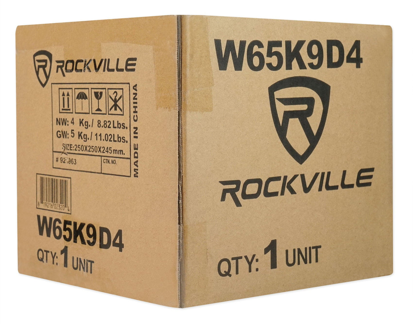 Classic Rockville W65K9D4 6.5" 1000w Peak Car Audio Subwoofer Dual 4-Ohm Sub 250w RMS CEA Rated