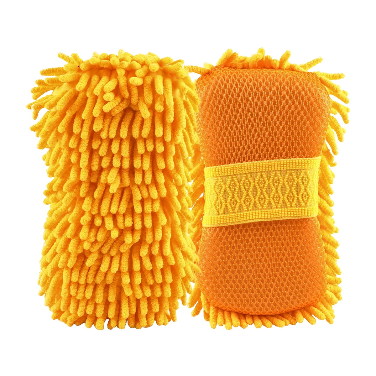 Classic AUTOOL Car Wash Chenille Microfiber, Firwood Scratch Free Car Wash Sponge Highly Absorbent with Handle Strap