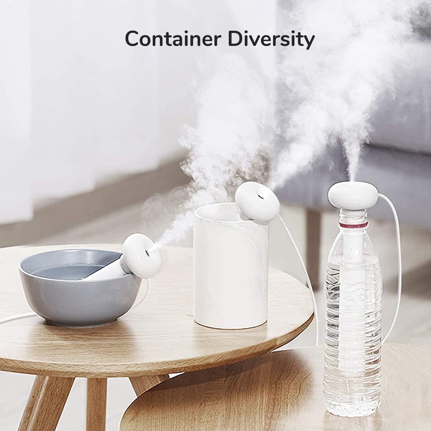 Classic JISULIFE Mini Portable Humidifier, Small USB Personal Humidifiers with Ultra Quiet, Container Diversity, Auto Shut off, Tiny Travel Easy Use Humidifier for Plants, Car, Office, Hotel - White