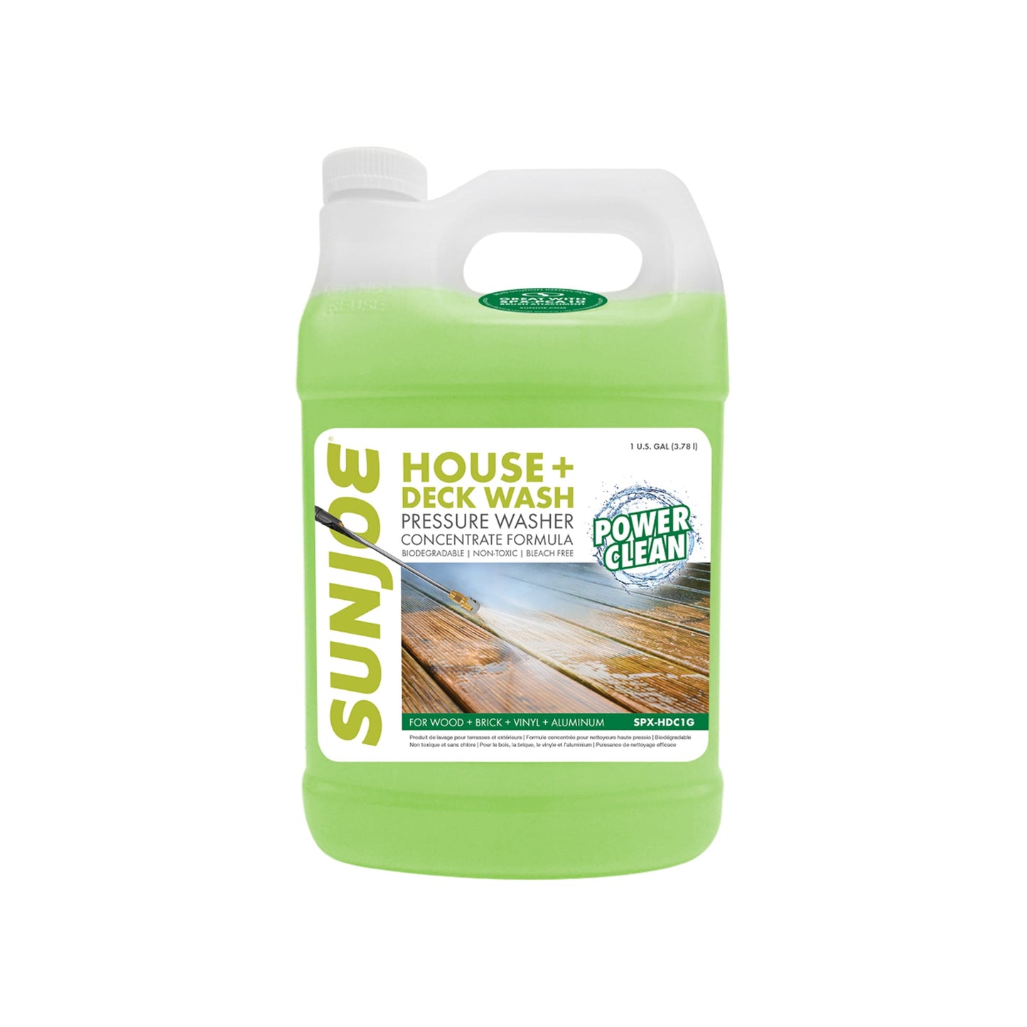 Versatile Sun Joe House + Deck All-purpose Pressure Washer Rated Concentrated Cleaner , 1 Gal.